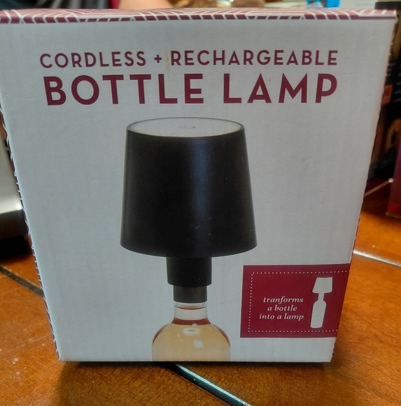 Two's Company Black Cordless Bottle Lamp - Picture 1 of 5